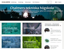 Tablet Screenshot of chalmers.se